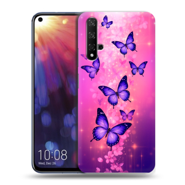 Силиконовый чехол на Huawei Nova 5T с принтом Бабочки