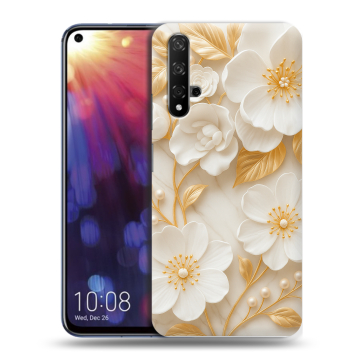 Силиконовый чехол на Huawei Nova 5T с принтом Цветы