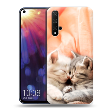 Силиконовый чехол на Huawei Nova 5T с принтом Котята Силиконовый чехол на Huawei Nova 5T с принтом Котята