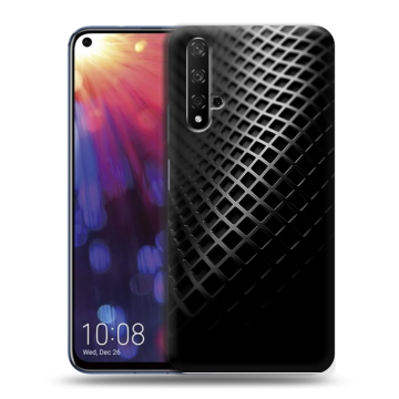 Силиконовый чехол на Huawei Nova 5T с принтом Текстура металла