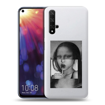 Силиконовый чехол на Huawei Nova 5T с принтом Мона Лиза