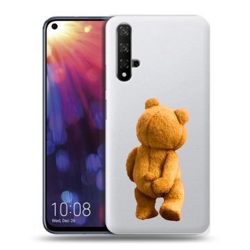 Силиконовый чехол на Huawei Nova 5T с принтом Медведь