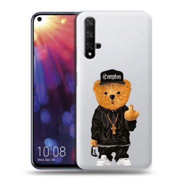 Силиконовый чехол на Huawei Nova 5T с принтом Плюшевый медведь