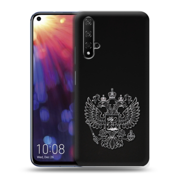 Силиконовый чехол на Huawei Nova 5T с принтом Герб России
