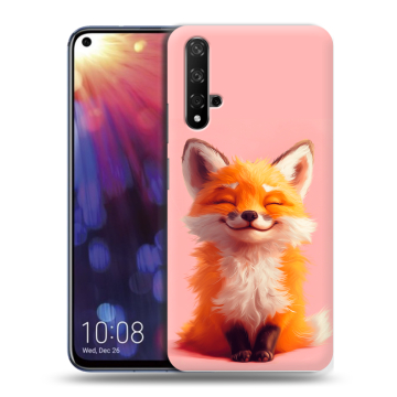 Силиконовый чехол на Huawei Nova 5T с принтом милая лиса