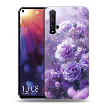 Силиконовый чехол на Huawei Nova 5T с принтом Розы цветы