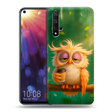 Силиконовый чехол на Huawei Nova 5T с принтом сова