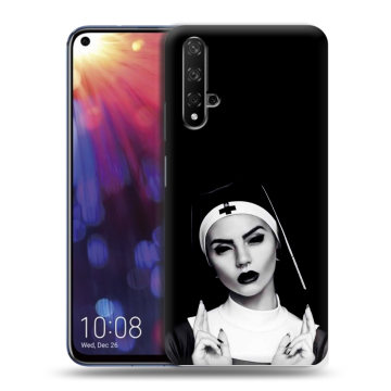 Силиконовый чехол на Huawei Nova 5T с принтом монашка