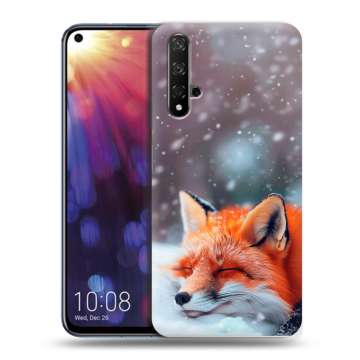 Силиконовый чехол на Huawei Nova 5T с принтом лиса