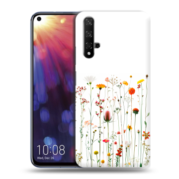 Силиконовый чехол на Huawei Nova 5T с принтом цветы