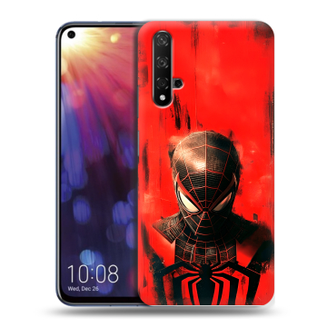 Силиконовый чехол на Huawei Nova 5T с принтом человек паук spiderman
