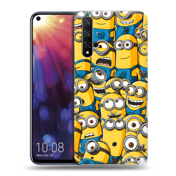 Силиконовый чехол на Huawei Nova 5T с принтом Миньоны