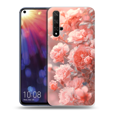 Силиконовый чехол на Huawei Nova 5T с принтом Розы цветы