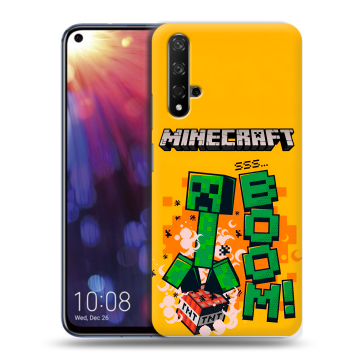 Силиконовый чехол на Huawei Nova 5T с принтом Майнкрафт Minecraft