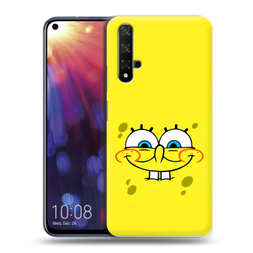 Силиконовый чехол на Huawei Nova 5T с принтом спанчбоб спанч боб
