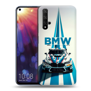 Силиконовый чехол на Huawei Nova 5T с принтом БМВ BMW