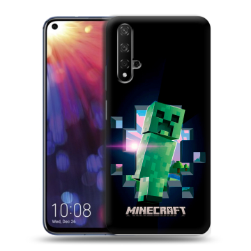 Силиконовый чехол на Huawei Nova 5T с принтом Майнкрафт Minecraft