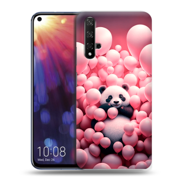 Силиконовый чехол на Huawei Nova 5T с принтом Панда Силиконовый чехол на Huawei Nova 5T с принтом Панда