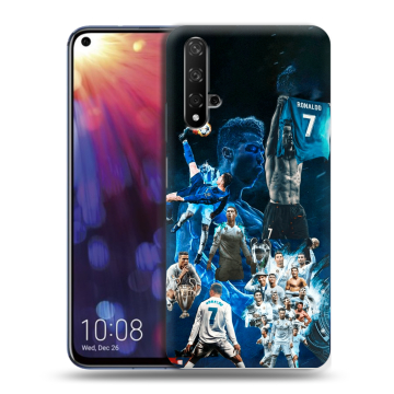 Силиконовый чехол на Huawei Nova 5T с принтом Реал Роналдо