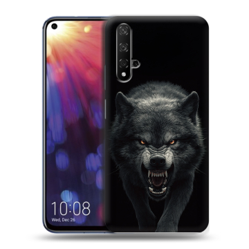 Силиконовый чехол на Huawei Nova 5T с принтом Волк