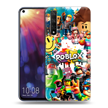 Силиконовый чехол на Huawei Nova 5T с принтом Roblox Роблокс