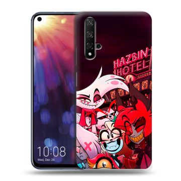 Силиконовый чехол на Huawei Nova 5T с принтом Hazbin Hotel Отель Хазбин