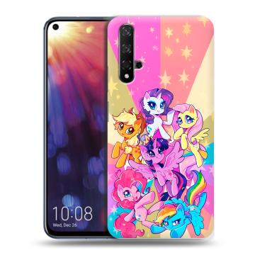Силиконовый чехол на Huawei Nova 5T с принтом My little pony Дружба чудо