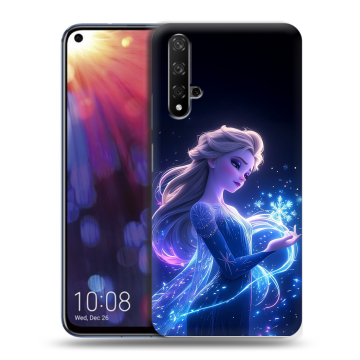 Силиконовый чехол на Huawei Nova 5T с принтом Холодное сердце Frozen