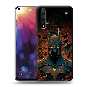 Силиконовый чехол на Huawei Nova 5T с принтом Batman Бэтмен Силиконовый чехол на Huawei Nova 5T с принтом Batman Бэтмен