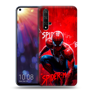 Силиконовый чехол на Huawei Nova 5T с принтом Spiderman Человек паук