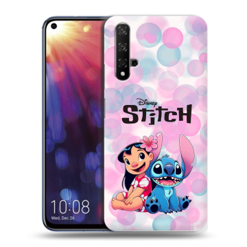 Силиконовый чехол на Huawei Nova 5T с принтом Лило и Стич