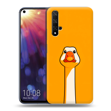 Силиконовый чехол на Huawei Nova 5T с принтом Смешная утка Силиконовый чехол на Huawei Nova 5T с принтом Смешная утка