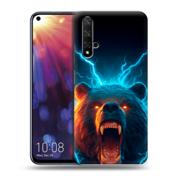 Силиконовый чехол на Huawei Nova 5T с принтом Медведь Силиконовый чехол на Huawei Nova 5T с принтом Медведь