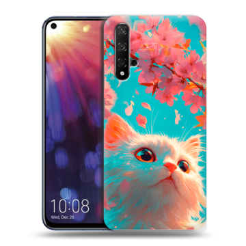 Силиконовый чехол на Huawei Nova 5T с принтом Красивый кот Силиконовый чехол на Huawei Nova 5T с принтом Красивый кот
