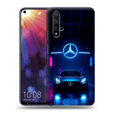 Силиконовый чехол на Huawei Nova 5T с принтом Mercedes Мерседес