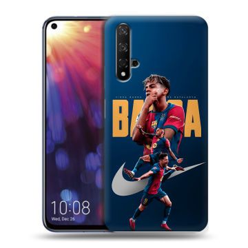 Силиконовый чехол на Huawei Nova 5T с принтом Барселона Barca Yamal 