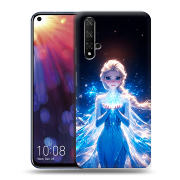 Силиконовый чехол на Huawei Nova 5T с принтом Холодное сердце Frozen