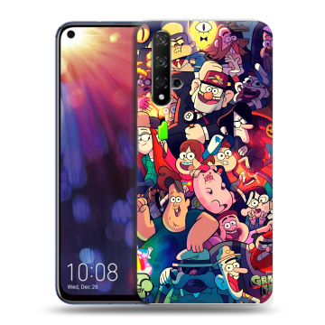 Силиконовый чехол на Huawei Nova 5T с принтом Gravity Falls Гравити Фолз