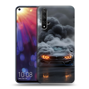 Силиконовый чехол на Huawei Nova 5T с принтом BMW БМВ