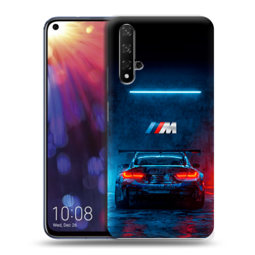 Силиконовый чехол на Huawei Nova 5T с принтом BMW БМВ