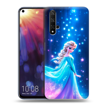 Силиконовый чехол на Huawei Nova 5T с принтом Холодное сердце Frozen