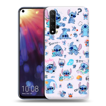 Силиконовый чехол на Huawei Nova 5T с принтом Лило и Стич