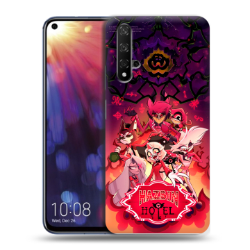 Силиконовый чехол на Huawei Nova 5T с принтом Hazbin Hotel Отель Хазбин