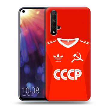 Силиконовый чехол на Huawei Nova 5T с принтом Флаг Герб СССР Силиконовый чехол на Huawei Nova 5T с принтом Флаг Герб СССР