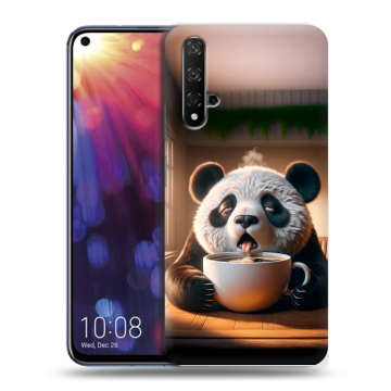 Силиконовый чехол на Huawei Nova 5T с принтом смешная панда