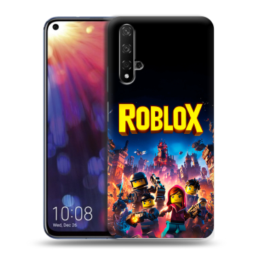 Силиконовый чехол на Huawei Nova 5T с принтом Roblox Роблокс