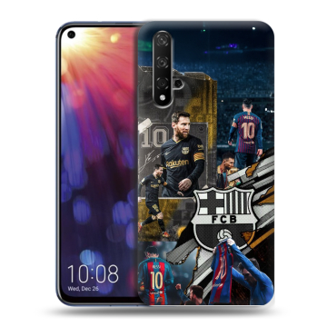 Силиконовый чехол на Huawei Nova 5T с принтом Messi Barcelona