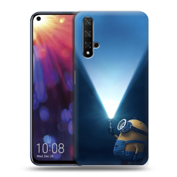 Силиконовый чехол на Huawei Nova 5T с принтом Миньоны