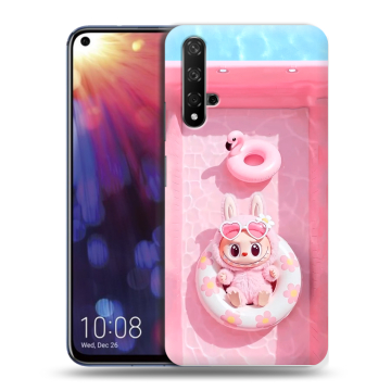 Силиконовый чехол на Huawei Nova 5T с принтом Labubu Лабубу
