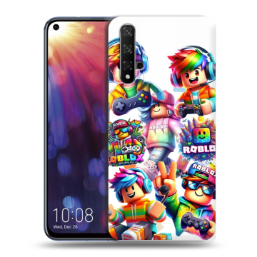Силиконовый чехол на Huawei Nova 5T с принтом Roblox Роблокс